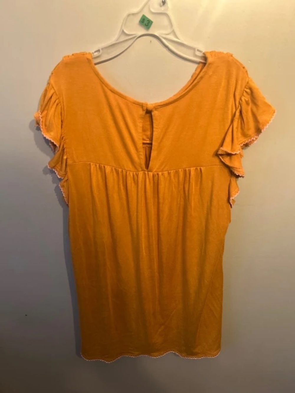 Matilda Jane Mustard Smocked Yoke Short Sleeve Top - Picture 3 of 3